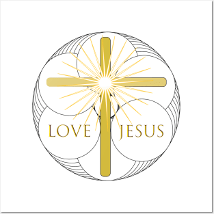 Jesus Love - Christian Cross Posters and Art